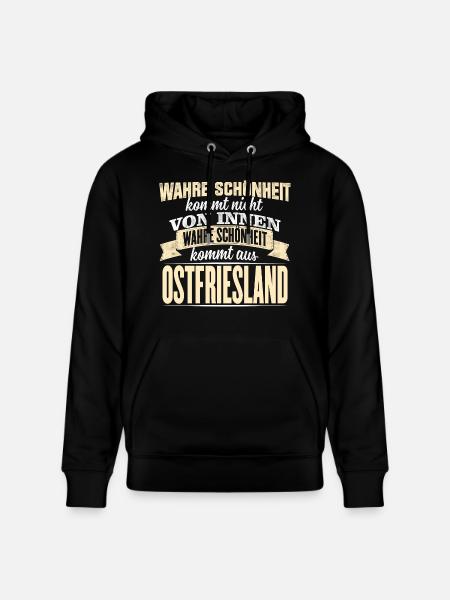 OSTFRIESLAND - Schönheit - Stanley/Stella Unisex Bio-Hoodie CRUISER - Schwarz