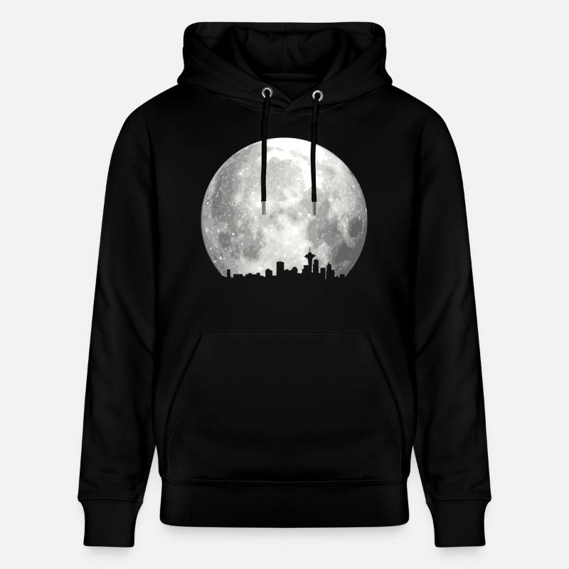 full moon skyline - Sweat à capuche bio CRUISER Stanley/Stella Unisexe - noir