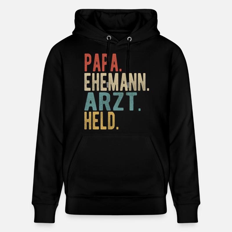 Arzt Papa Ehemann Held - Stanley/Stella Unisex Bio-Hoodie CRUISER  - Schwarz
