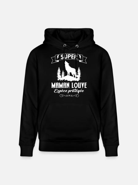 Maman Louve - Sweat à capuche bio CRUISER Stanley/Stella Unisexe - noir