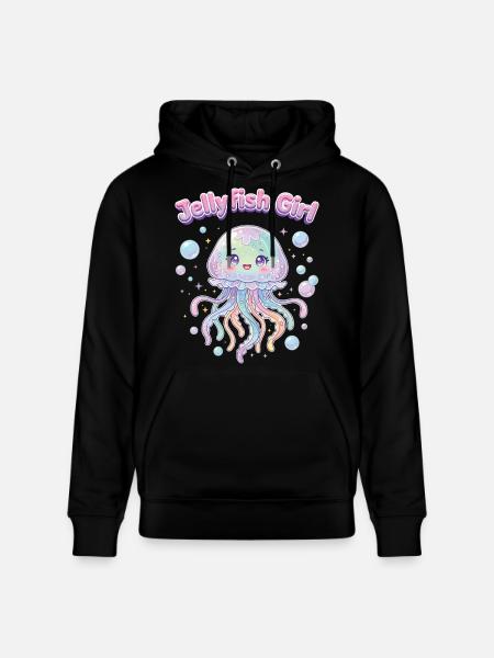 Pastel Kawaii Quallenmädchen-Ästhetik - Stanley/Stella Unisex Bio-Hoodie CRUISER  - Schwarz