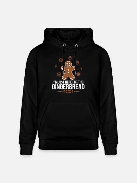Gingerbread Gingerbread Man Christmas - Stanley/Stella CRUISER Unisex Organic Hoodie - black
