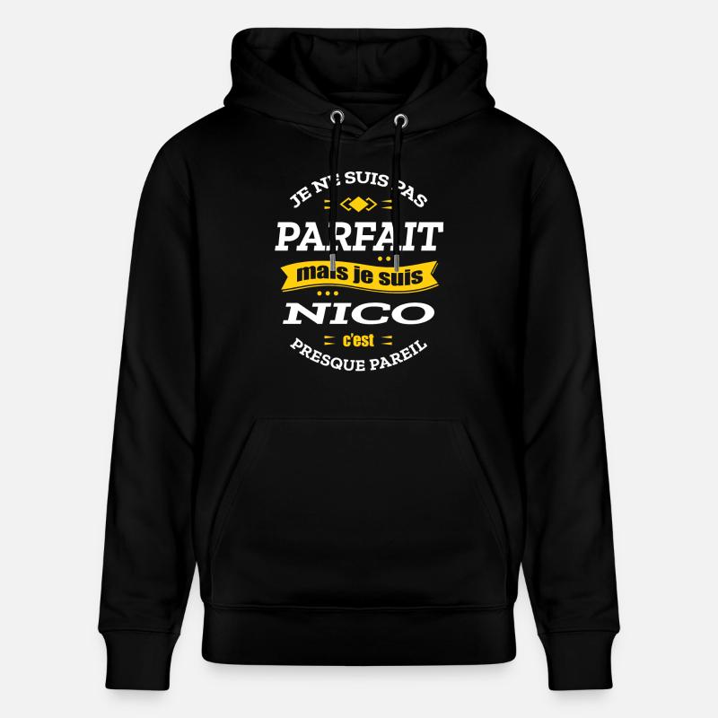 NICO PARFAIT - PRENOM NICO - Sweat à capuche bio CRUISER Stanley/Stella Unisexe - noir