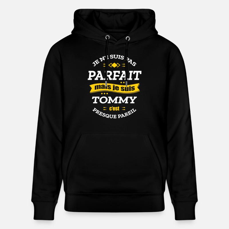 TOMMY PARFAIT - PRENOM TOMMY - Sweat à capuche bio CRUISER Stanley/Stella Unisexe - noir