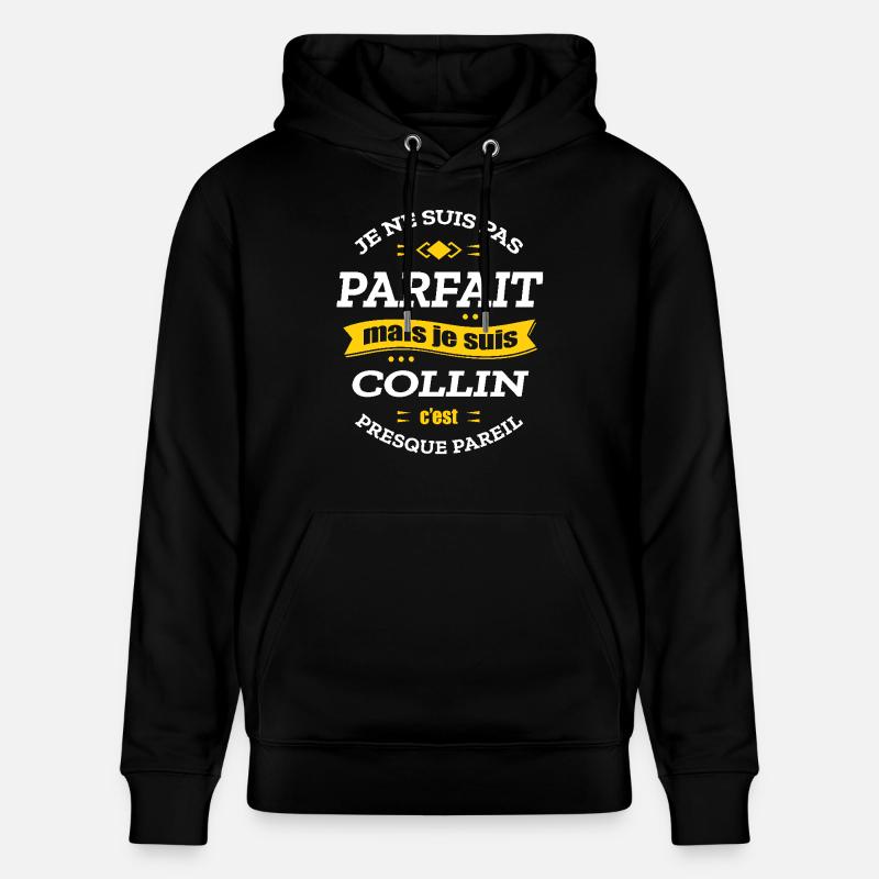 COLLIN PARFAIT - PRENOM COLLIN - Sweat à capuche bio CRUISER Stanley/Stella Unisexe - noir