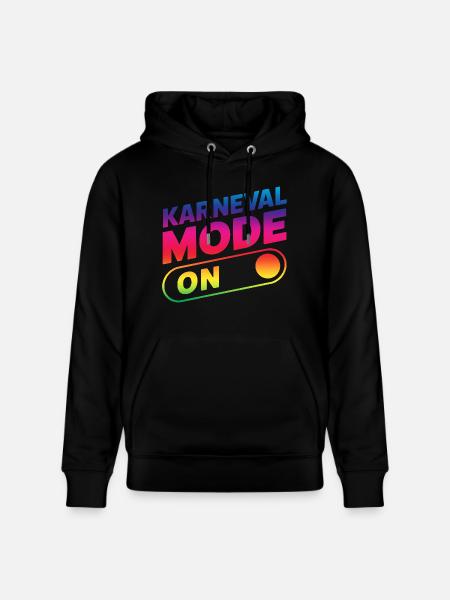 Karneval Mode On Fasching Fasnet - Stanley/Stella CRUISER Unisex Organic Hoodie - black