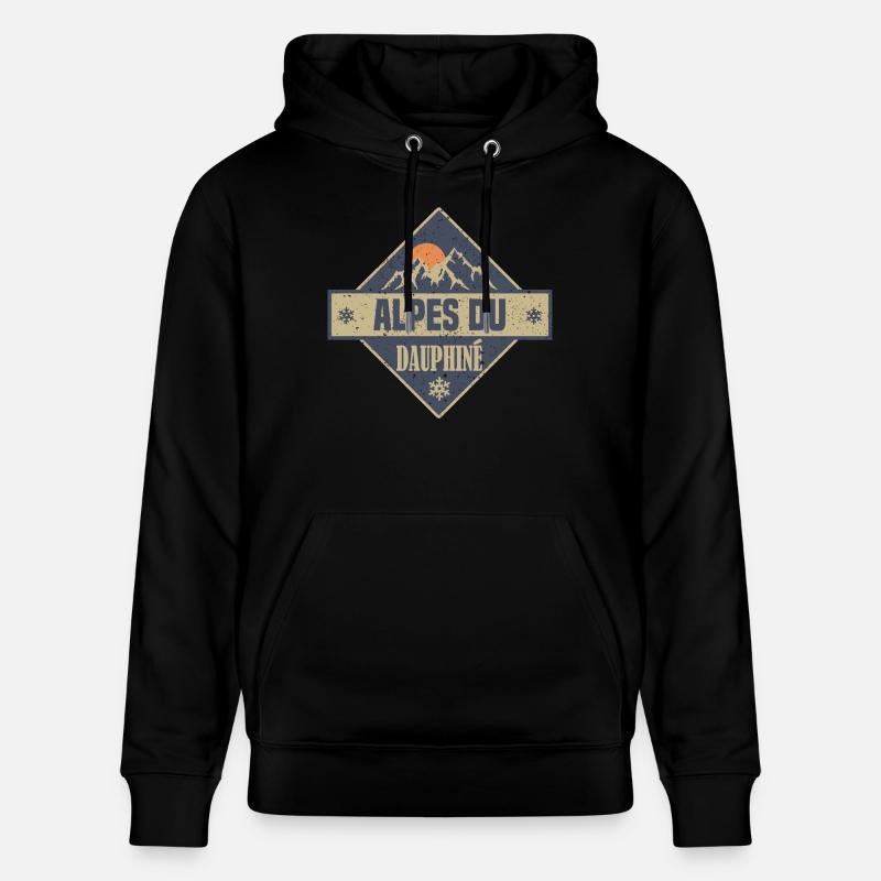 Alpes du Dauphine - Sweat à capuche bio CRUISER Stanley/Stella Unisexe - noir