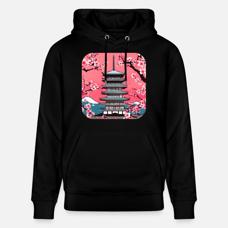 Asie Vacances Temple Relax - Sweat à capuche bio CRUISER Stanley/Stella Unisexe - noir