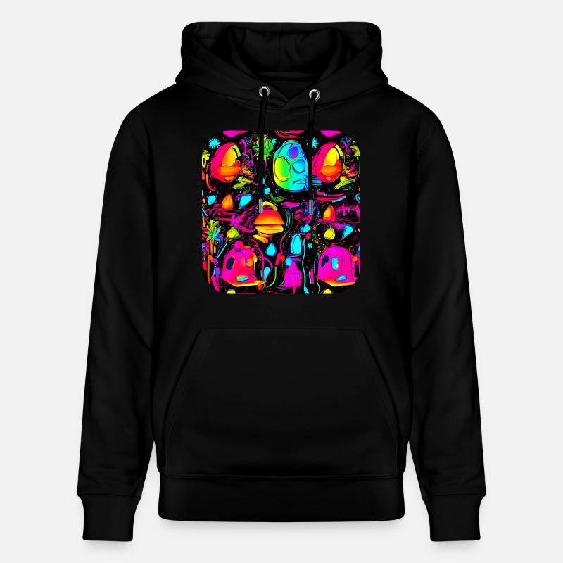 Néon Créatif Cyberglow Style Moderne - Sweat à capuche bio CRUISER Stanley/Stella Unisexe - noir