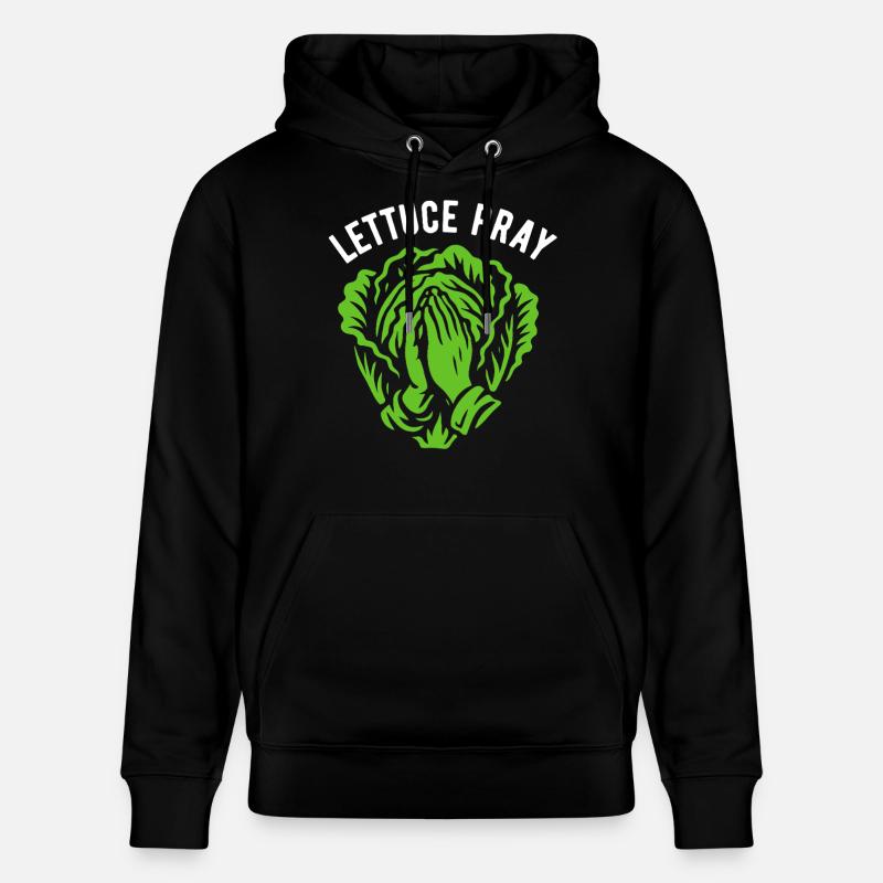 Laitue prier - jeu de mots - Sweat à capuche bio CRUISER Stanley/Stella Unisexe - noir