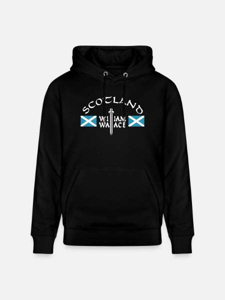 Scotland William Wallace - Stanley/Stella CRUISER Unisex Organic Hoodie - black