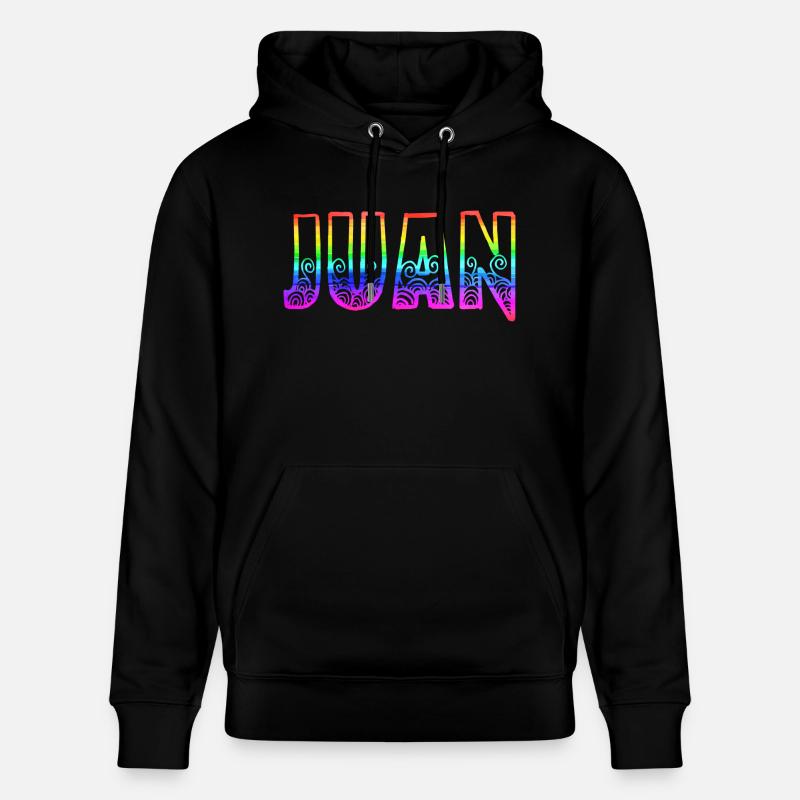 Juan RS Arc-en-ciel - Sweat à capuche bio CRUISER Stanley/Stella Unisexe - noir