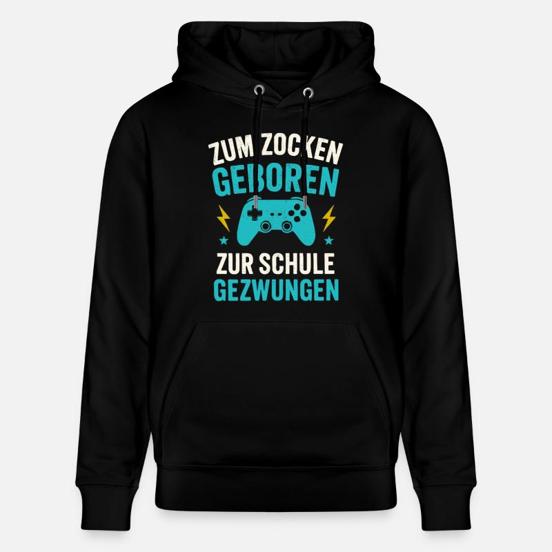 Zocken Zocker Spruch Schule - Sweat à capuche bio CRUISER Stanley/Stella Unisexe - noir