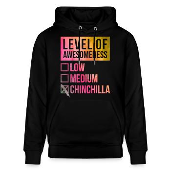 Chinchilla - Stanley/Stella Unisex Bio-Hoodie CRUISER  - Schwarz - Vorne - Alina (178cm) & Michal (187cm)