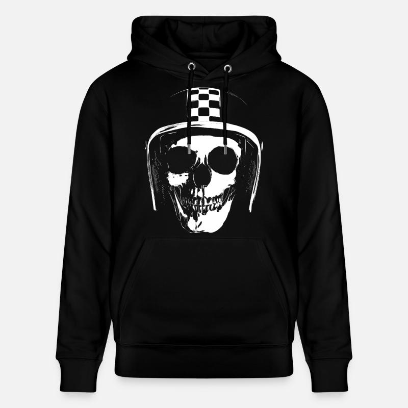 biker_skull - Stanley/Stella Unisex Bio-Hoodie CRUISER  - Schwarz