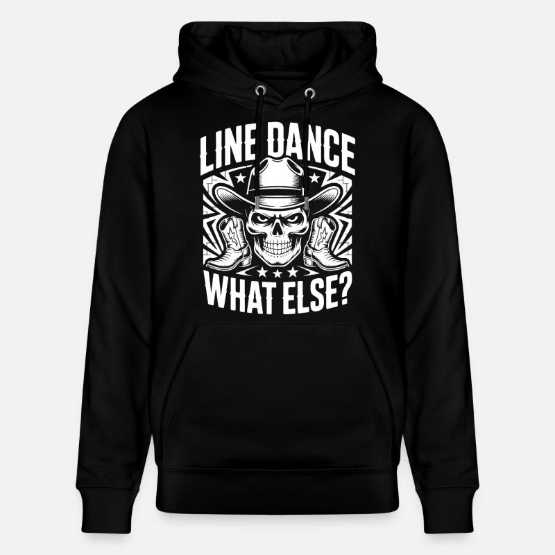 Cowboy en Ligne de Crâne - Sweat à capuche bio CRUISER Stanley/Stella Unisexe - noir
