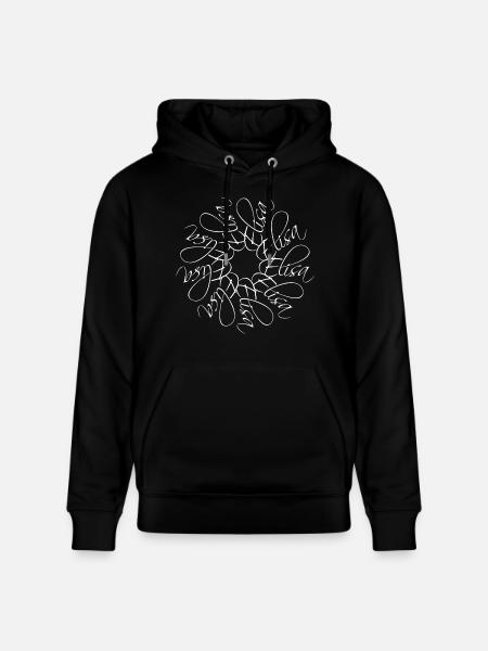 Elisa Name Name Mandala - Stanley/Stella CRUISER Unisex Organic Hoodie - black