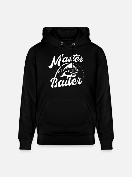 Master Baiter fishing angler & fisherman - Stanley/Stella CRUISER Unisex Organic Hoodie - black