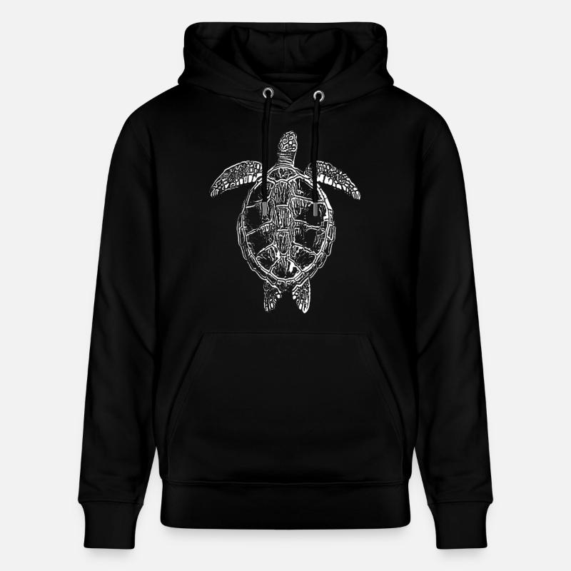 Tortue blanche - Sweat à capuche bio CRUISER Stanley/Stella Unisexe - noir