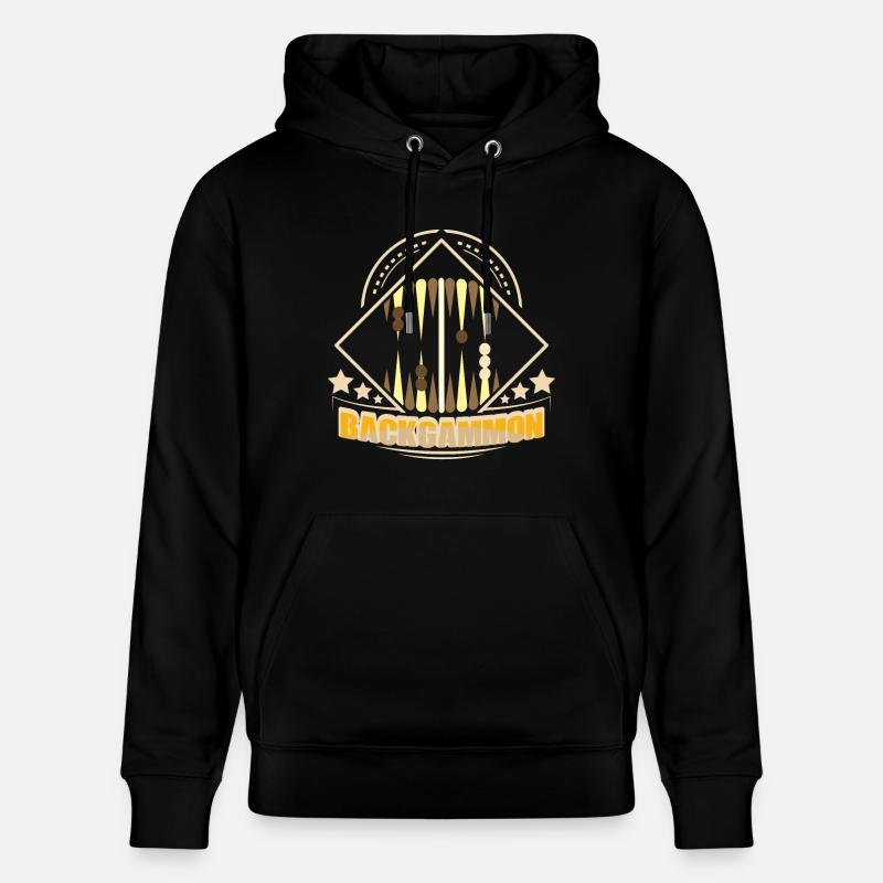 Backgammen Design - Stanley/Stella Unisex Bio-Hoodie CRUISER  - Schwarz