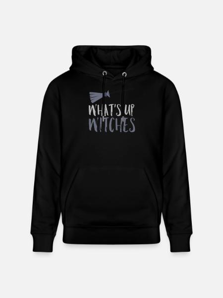 Witch broom witch gift - Stanley/Stella CRUISER Unisex Organic Hoodie - black