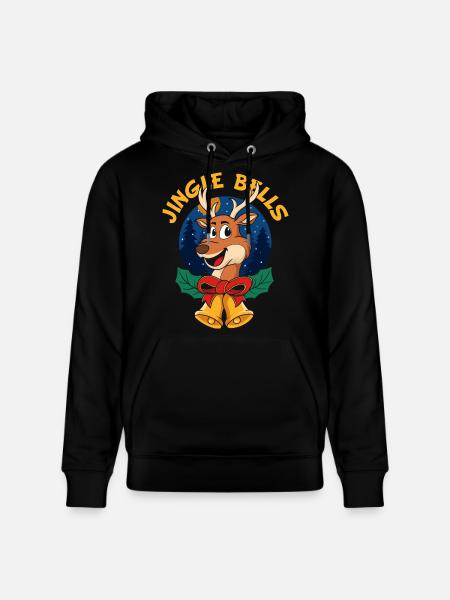Jingle Bells Christmas Gift - Stanley/Stella CRUISER Unisex Organic Hoodie - black