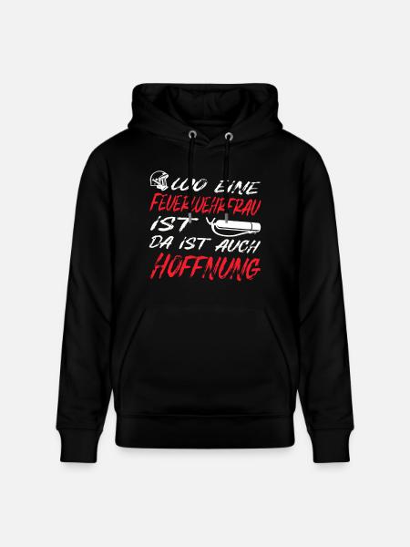 Feuerwehrfrau - Stanley/Stella Unisex Bio-Hoodie CRUISER  - Schwarz