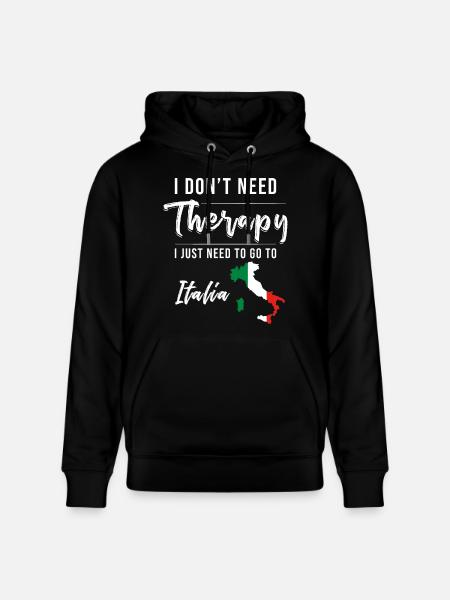 Italy saying Italy vacation - Stanley/Stella CRUISER Unisex Organic Hoodie - black