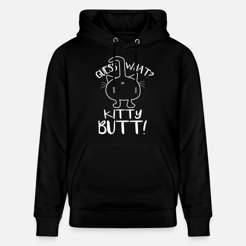 Guess what kitty butt - Sweat à capuche bio CRUISER Stanley/Stella Unisexe - noir