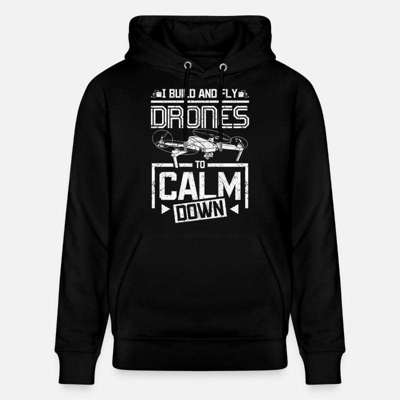 Build and fly drones - Stanley/Stella CRUISER Unisex Organic Hoodie - black