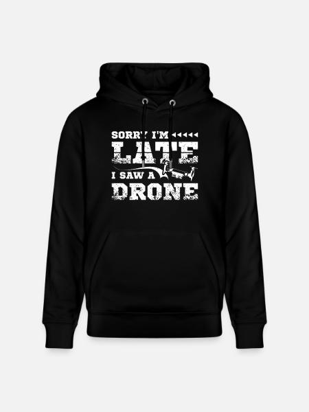 I saw a drone - Stanley/Stella CRUISER Unisex Organic Hoodie - black