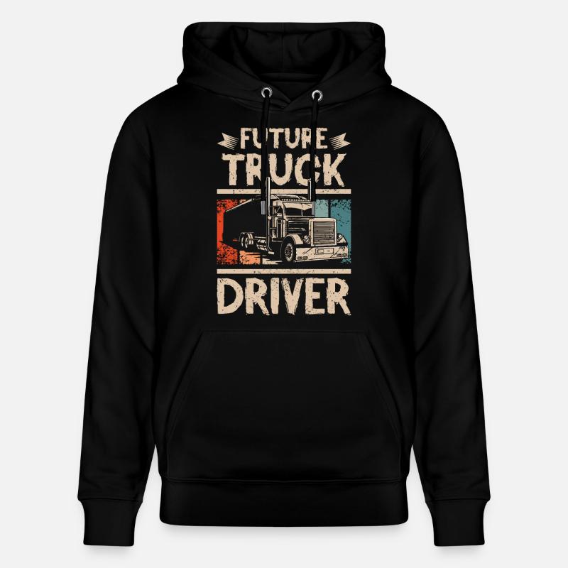 Futur chauffeur de camion - Sweat à capuche bio CRUISER Stanley/Stella Unisexe - noir