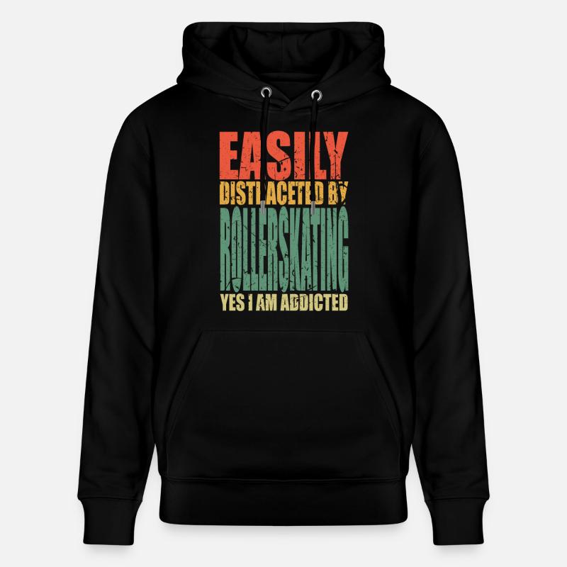 Rollerskating Spruch lustig - Stanley/Stella Unisex Bio-Hoodie CRUISER  - Schwarz