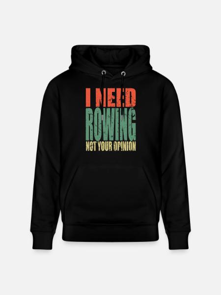 Rowing saying funny - Stanley/Stella CRUISER Unisex Organic Hoodie - black