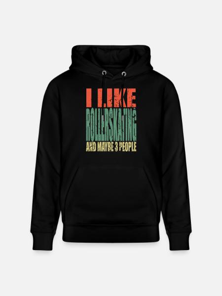 Rollerskating saying funny - Stanley/Stella CRUISER Unisex Organic Hoodie - black