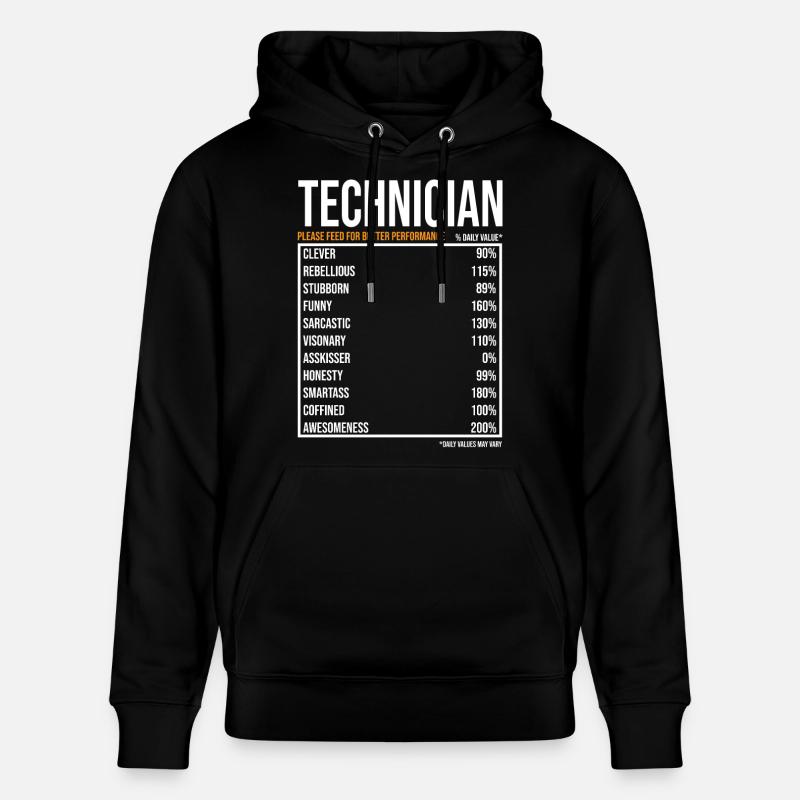 Valeurs quotidiennes du technicien - Sweat à capuche bio CRUISER Stanley/Stella Unisexe - noir