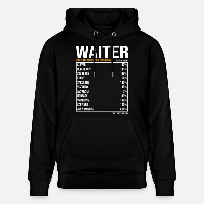 Kellner Spruch Kellner Geschenk - Stanley/Stella Unisex Bio-Hoodie CRUISER  - Schwarz