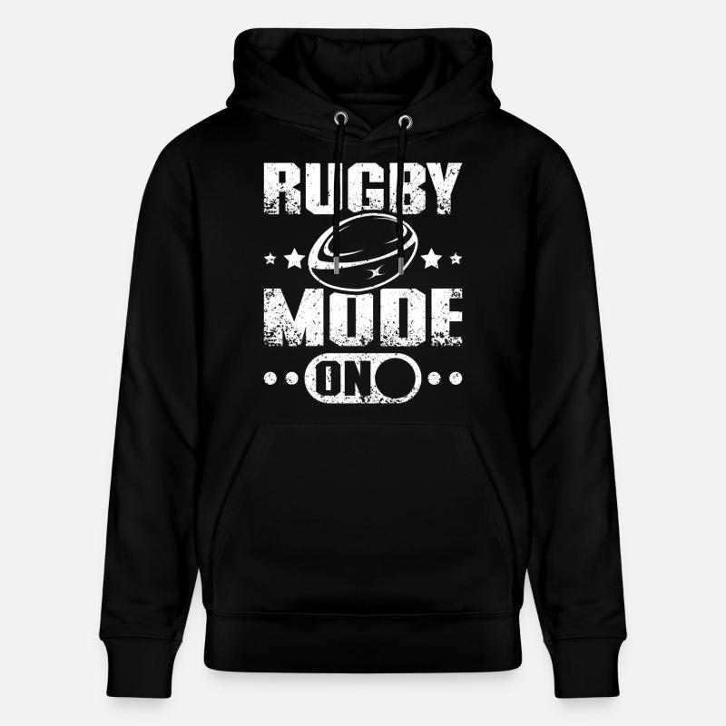 Mode Rugby activé - Sweat à capuche bio CRUISER Stanley/Stella Unisexe - noir