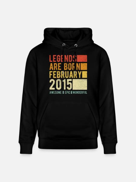Birthday February 2015 - Stanley/Stella CRUISER Unisex Organic Hoodie - black