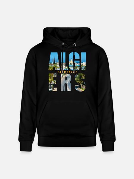 Algiers Algerije Souvenir - Stanley/Stella Uniseks bio-hoodie CRUISER  - zwart
