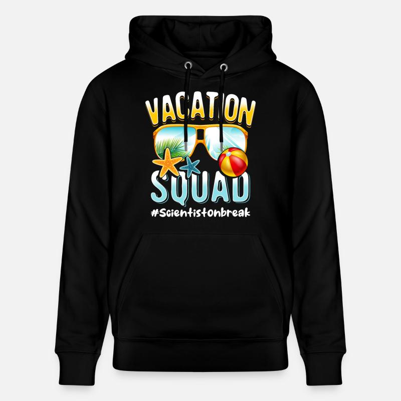 Scientist Vacation Squad #Scientistonbreak - Stanley/Stella CRUISER Unisex Organic Hoodie - black