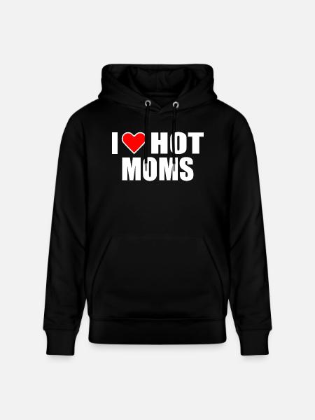 I love hot moms - Stanley/Stella CRUISER Unisex Organic Hoodie - black