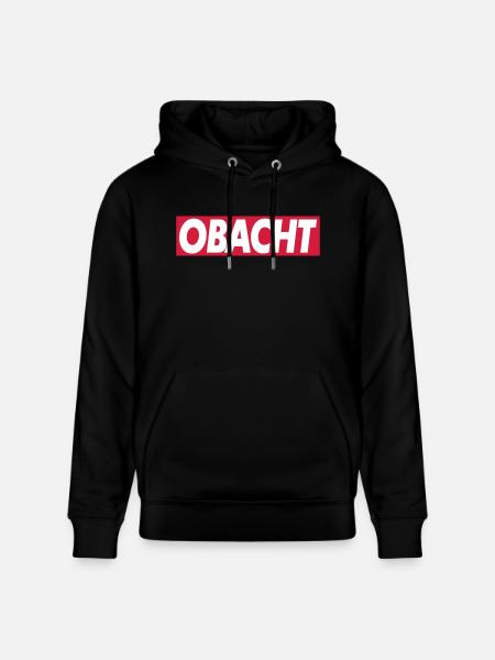 Obacht - Stanley/Stella Unisex Bio-Hoodie CRUISER  - Schwarz