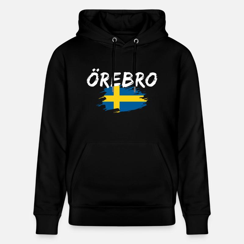 Örebro Drapeau Suède - Sweat à capuche bio CRUISER Stanley/Stella Unisexe - noir