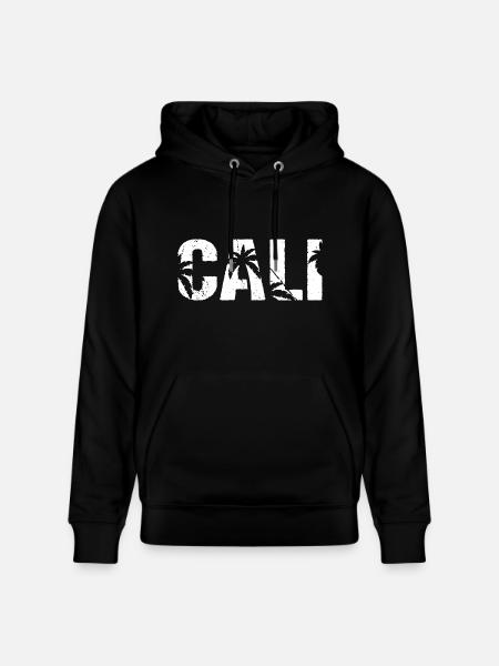 Cali Palm Trees California - Stanley/Stella CRUISER Unisex Organic Hoodie - black