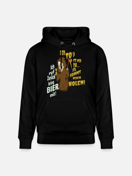 Funny grim reaper - Stanley/Stella CRUISER Unisex Organic Hoodie - black