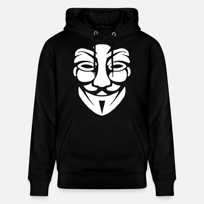 Visage anonyme - Sweat à capuche bio CRUISER Stanley/Stella Unisexe - noir