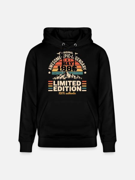 May 1986 - May 1986 - Stanley/Stella CRUISER Unisex Organic Hoodie - black