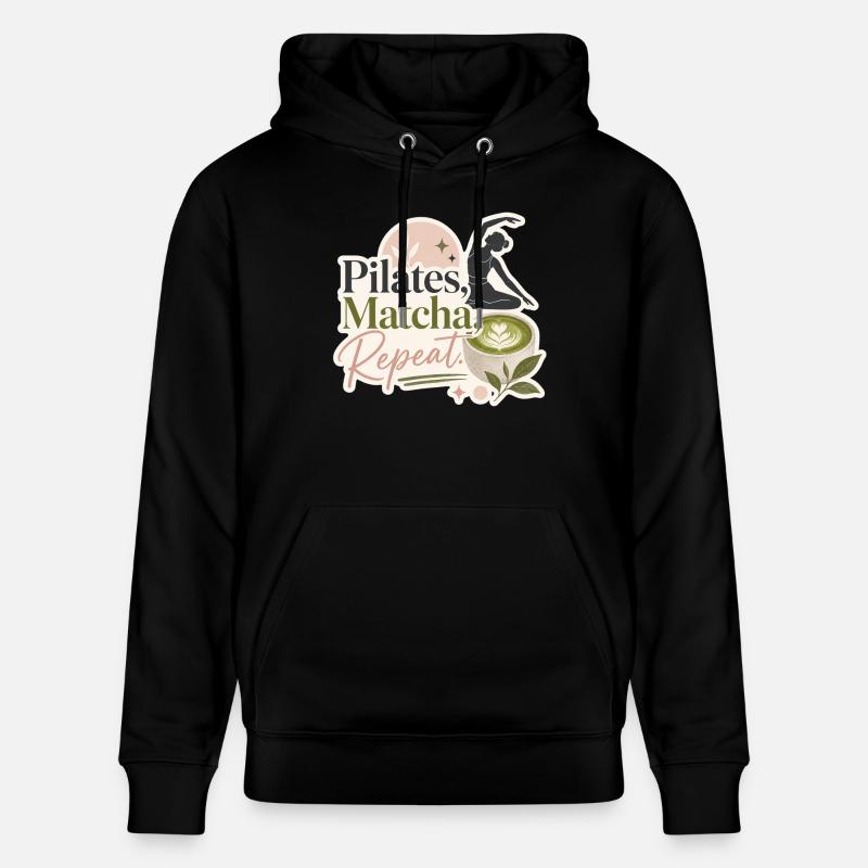 Pilates - Matcha - Répéter - Sweat à capuche bio CRUISER Stanley/Stella Unisexe - noir