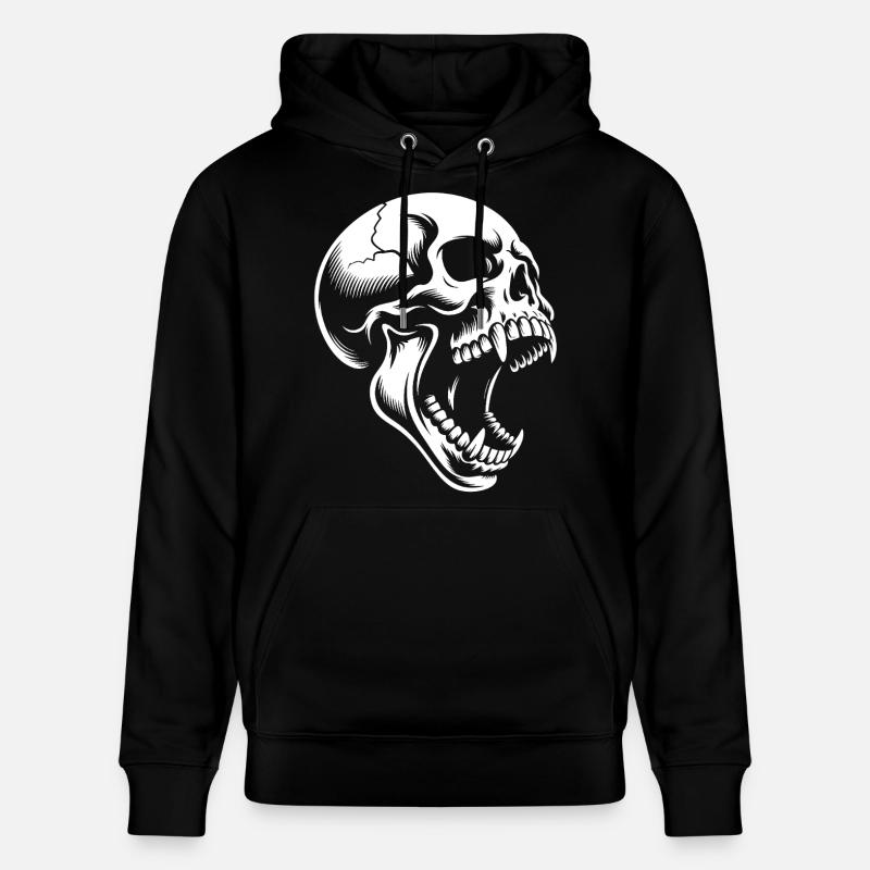 Schreiender Schädel - Stanley/Stella Unisex Bio-Hoodie CRUISER - Schwarz